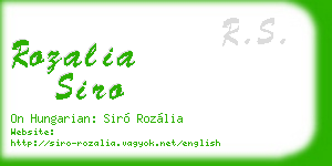 rozalia siro business card