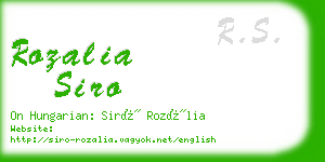 rozalia siro business card